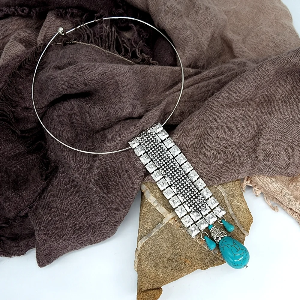 🔥 1-day SALE 🔥 Free People Jewelry Necklace Turquoise Silver